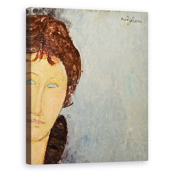 Tablou canvas - Amedeo Modigliani - Femeie cu ochi albastri, 60 x 75 cm Tablou canvas - Amedeo Modigliani - Femeie cu ochi albastri, 60 x 75 cm