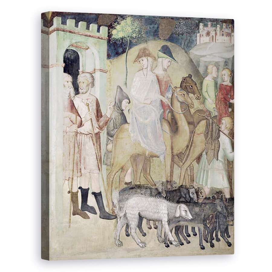 Tablou canvas - also Manfredi de Battilori Bartolo di Fredi - Calatoria lui Avraam si Lot, 40 x 50 cm