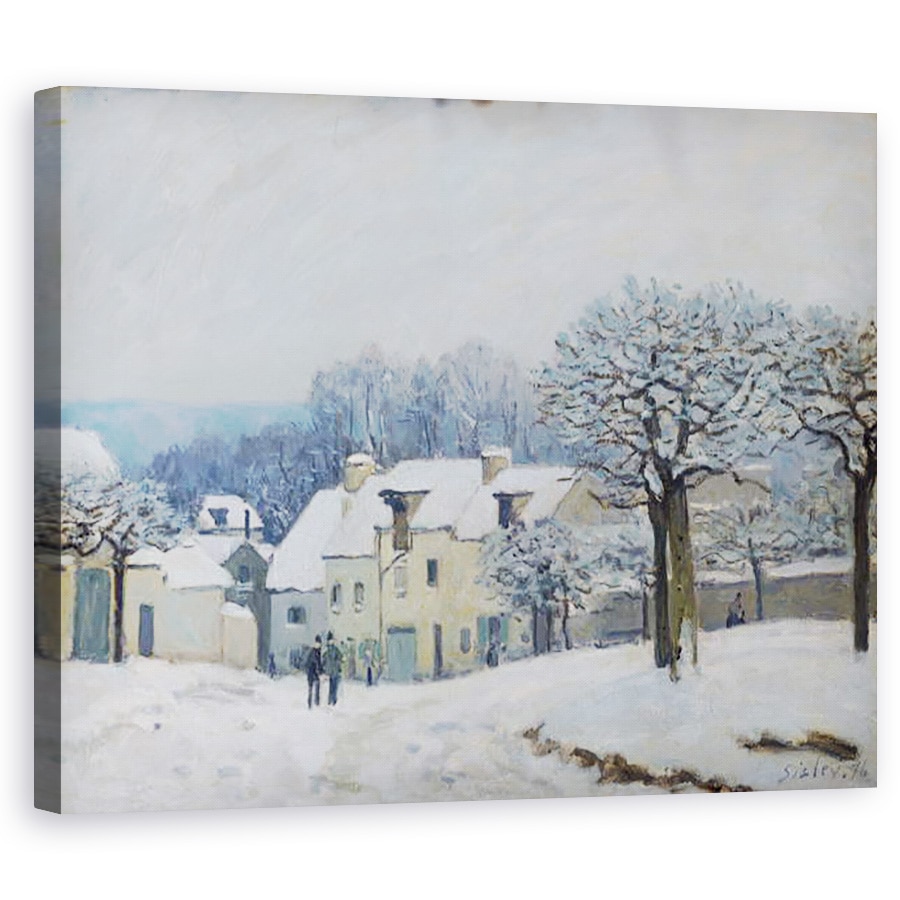 Tablou canvas - Alfred Sisley - Place du Chenil la Marly-le-Roi, Zapada, 60 x 75 cm