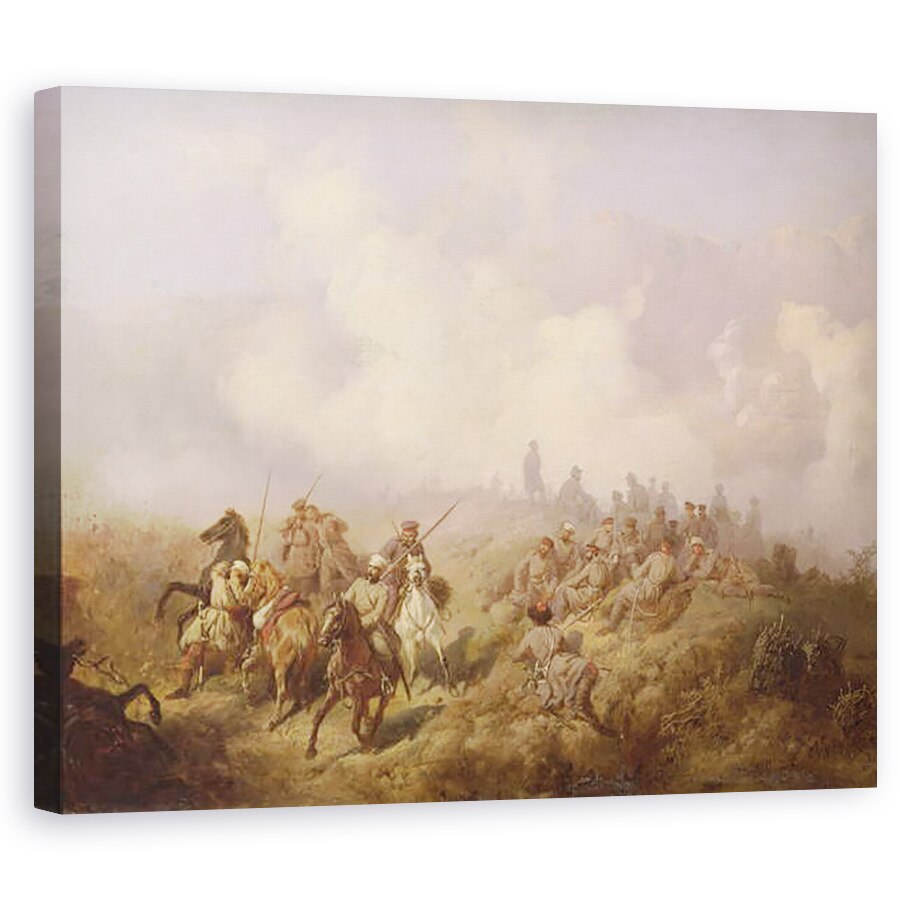 Tablou canvas - Aleksei Danilovich Kivshenko - O scena din razboiul ruso-turc din 1877-78, 40 x 50 cm