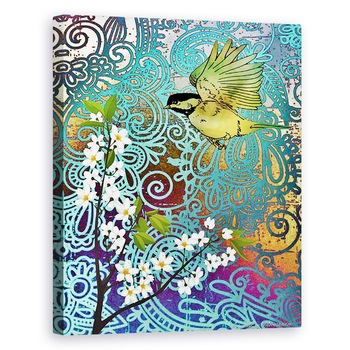 Tablou canvas - AlyZen Moonshadow - Pasare cu Flori de Cires, 2014, 60 x 75 cm Tablou canvas - AlyZen Moonshadow - Pasare cu Flori de Cires, 2014, 60 x 75 cm