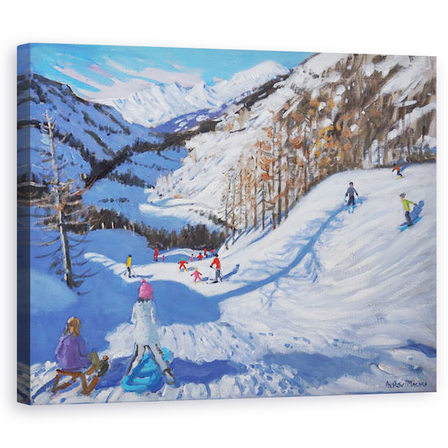 Tablou canvas - Andrew Macara - Umbra unui brad si schiorii II, 2014, 60 x 75 cm