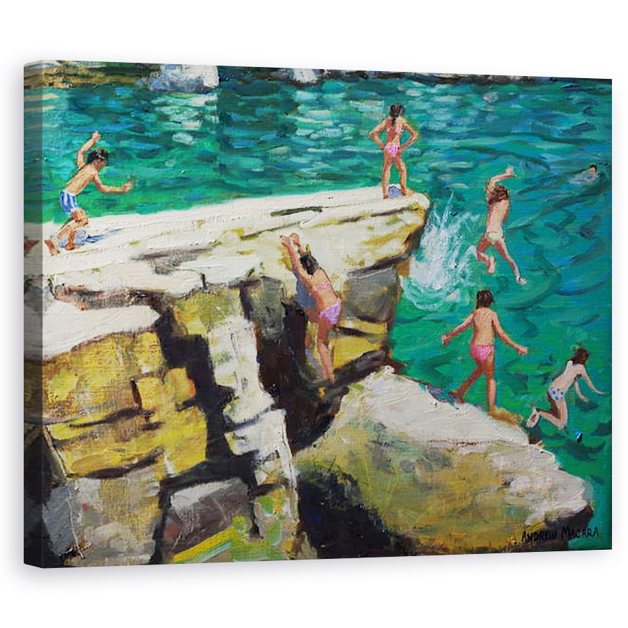 Tablou canvas - Andrew Macara - Detaliu de sarituri in mare, Farfurii, Skiathos,2015, 60 x 75 cm