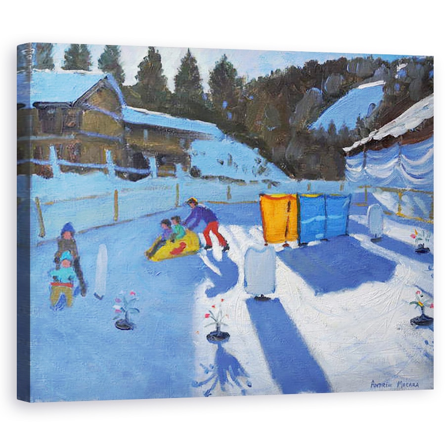 Tablou canvas - Andrew Macara - patinoar pentru copii, Clusaz, 2014, 60 x 75 cm