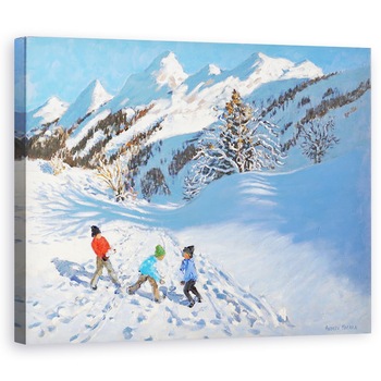 Tablou canvas - Andrew Macara - Snowballing, La Clusaz, 60 x 75 cm Tablou canvas - Andrew Macara - Snowballing, La Clusaz, 60 x 75 cm