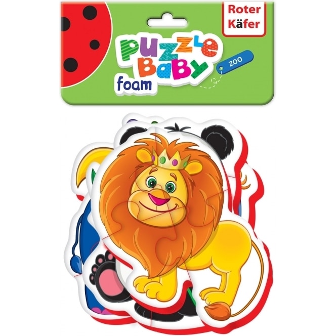 Puzzle Bebe Animale de la Zoo, 18 piese, Roter Kafer - eMAG.ro