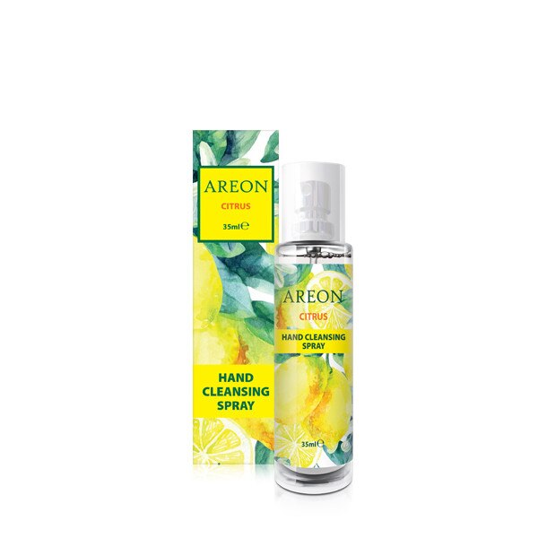 Spray pe baza de alcool Areon pentru curatarea si hidratarea mainilor Citrus, 35 ML