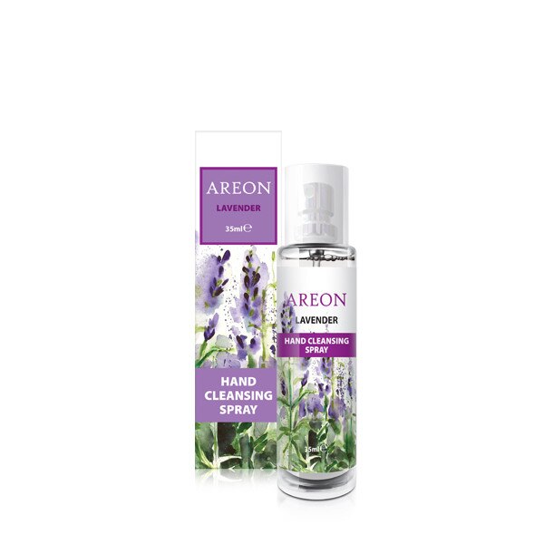 Spray pe baza de alcool Areon pentru curatarea si hidratarea mainilor Lavander, 35 ML