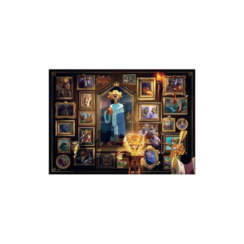 Puzzle Disney Villains Prince John , 1000 piese , 70x50cm, Negru