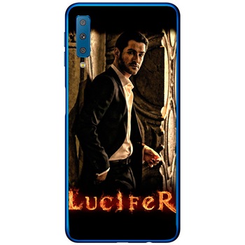 Husa din Silicon, Lucifer Fire pentru Samsung Galaxy A7 (2018), Multicolor Husa din Silicon, Lucifer Fire pentru Samsung Galaxy A7 (2018), Multicolor