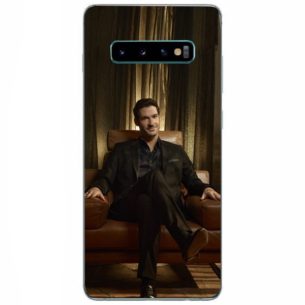 Husa din Silicon, Lucifer Ellis Chair pentru Samsung Galaxy S10 Plus, Multicolor