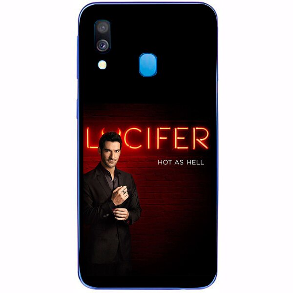 Husa din Silicon, Lucifer Hot As Hell pentru Samsung Galaxy A40, Multicolor