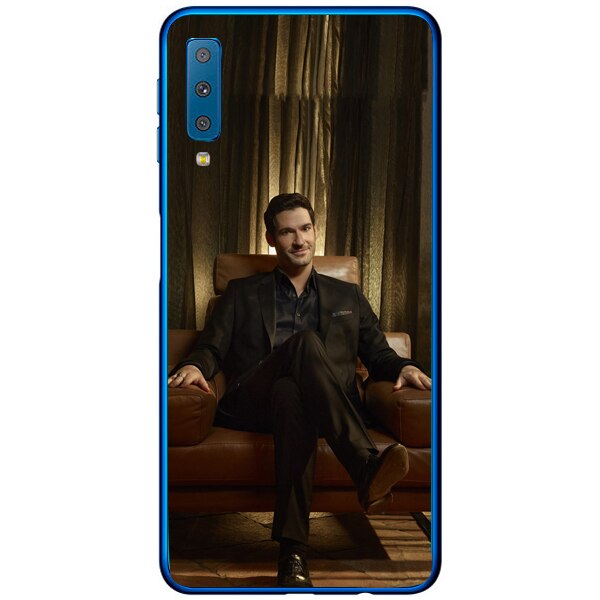 Husa din Silicon, Lucifer Ellis Chair pentru Samsung Galaxy A7 (2018), Multicolor