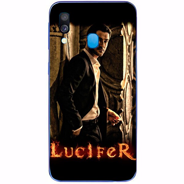 Husa din Silicon, Lucifer Fire pentru Samsung Galaxy A40, Multicolor