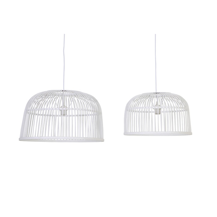 Set 2 lustre metalice albe Marly, 60 W, 52 x 41.5 cm