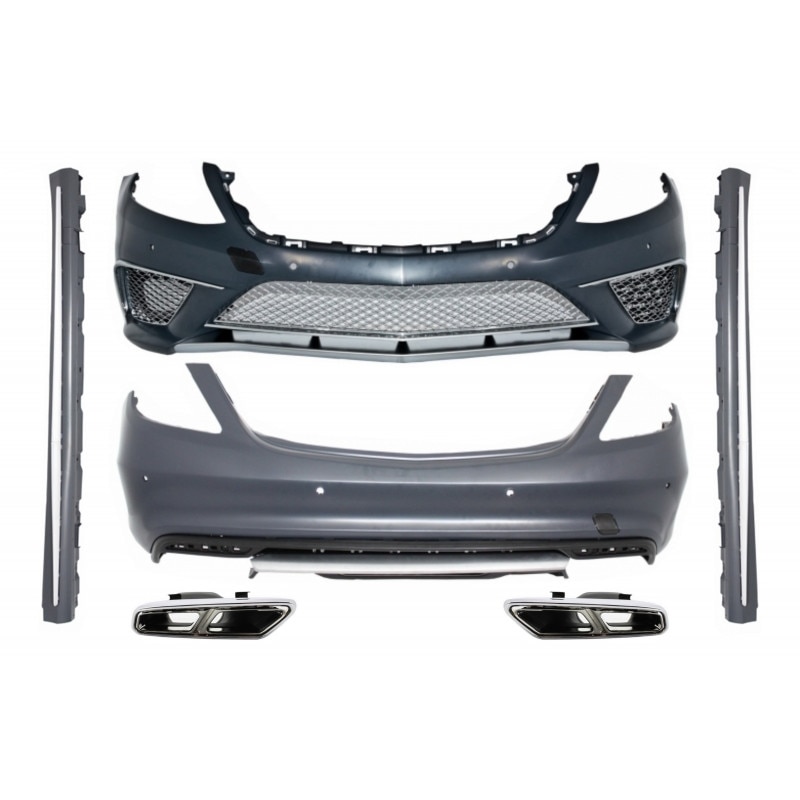 Pachet Exterior compatibil cu MERCEDES cu Ornamente Evacuare W222 S-Class (2013-up) S65 A-Design