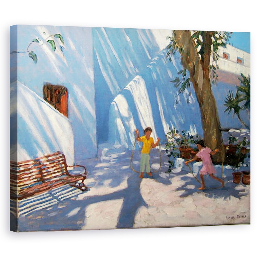 Tablou canvas - Andrew Macara - Doua fete sarind peste, 60 x 75 cm