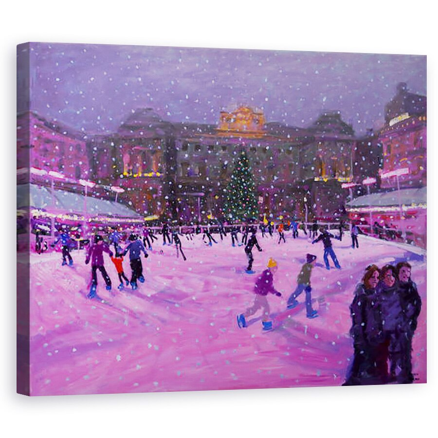 Tablou canvas - Andrew Macara - Patinaj de Craciun, 60 x 75 cm