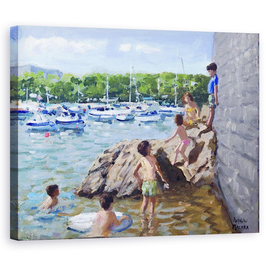 Tablou canvas - Andrew Macara - alpinism de roci, portul Tenby, 2016, 60 x 75 cm