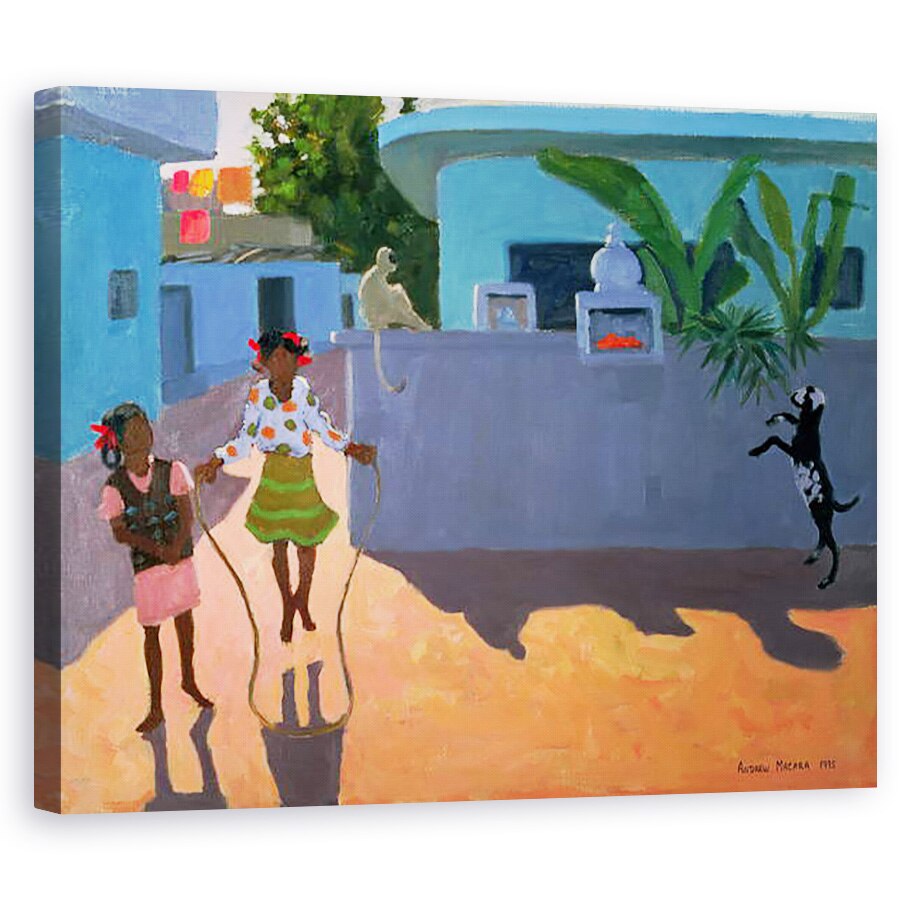 Tablou canvas - Andrew Macara - Girl Skipping, India, 60 x 75 cm