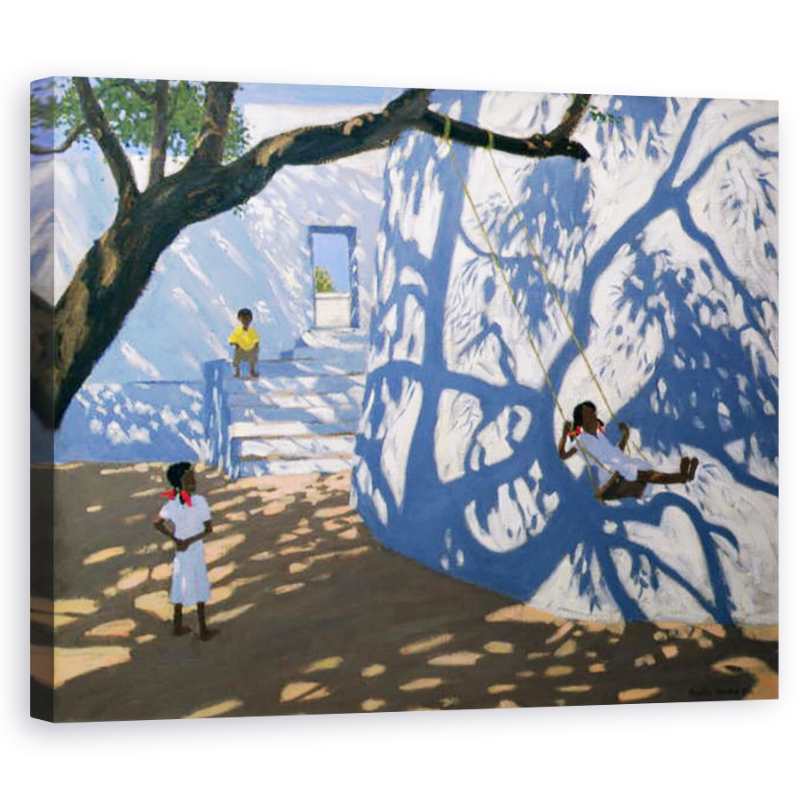 Tablou canvas - Andrew Macara - Fata pe un leagan, India, 60 x 75 cm