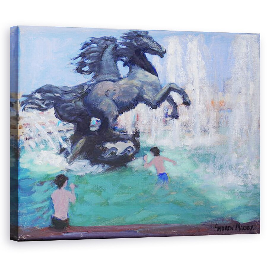 Tablou canvas - Andrew Macara - Sculpturi in cai, Piata Manezhnaya, Moscova, 2016, 60 x 75 cm