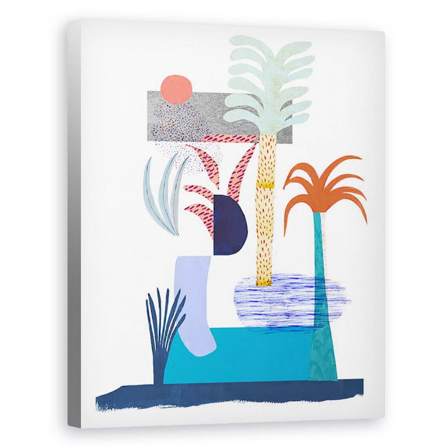 Tablou canvas - Anja Bartelt - Peisaj abstract cu copaci, 2018, 60 x 75 cm