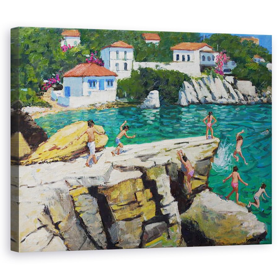 Tablou canvas - Andrew Macara - Sarituri in mare, Farfurii, Skiathos,2015, 40 x 50 cm
