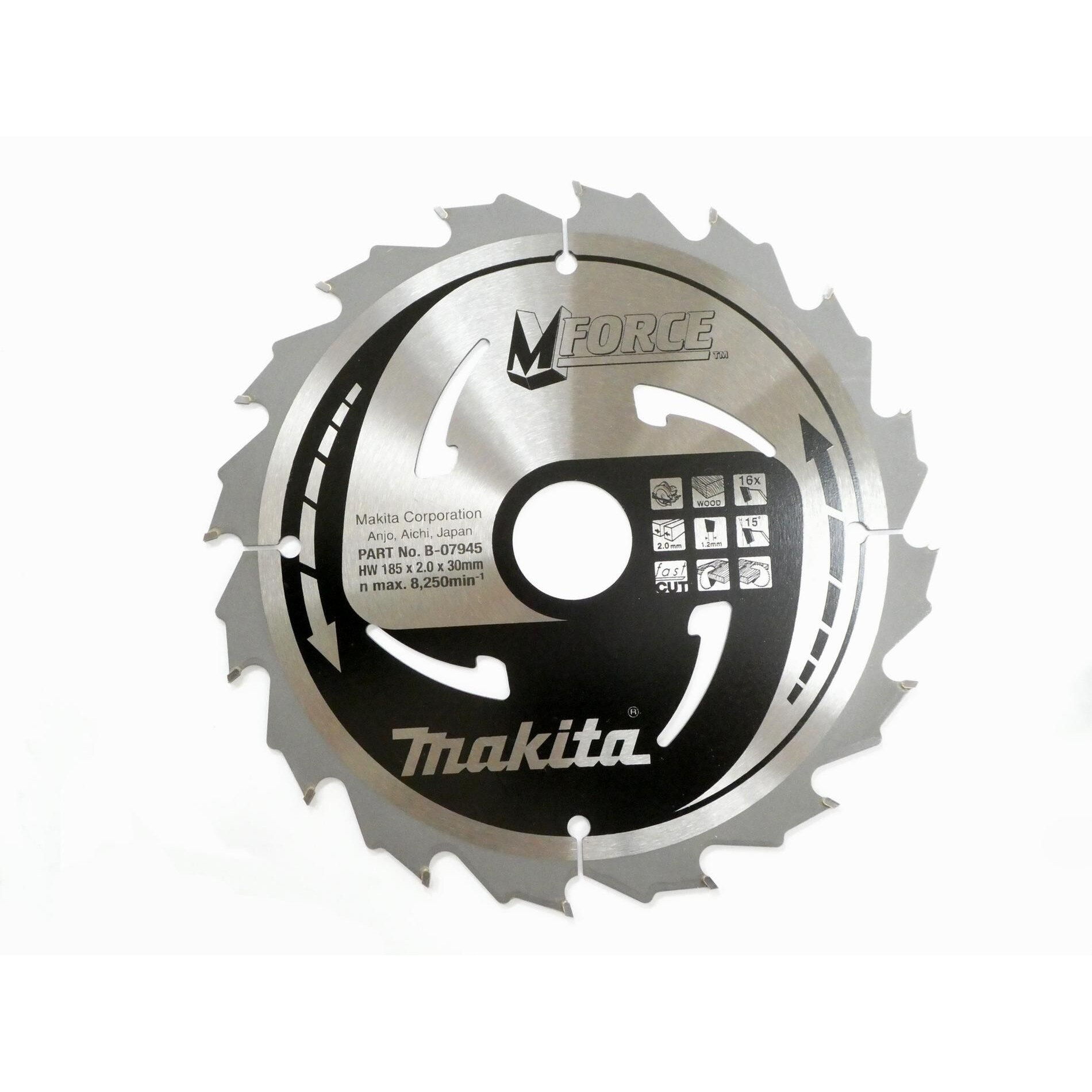Panza circular Mforce pentru lemn Makita 185mmX30mmX16th