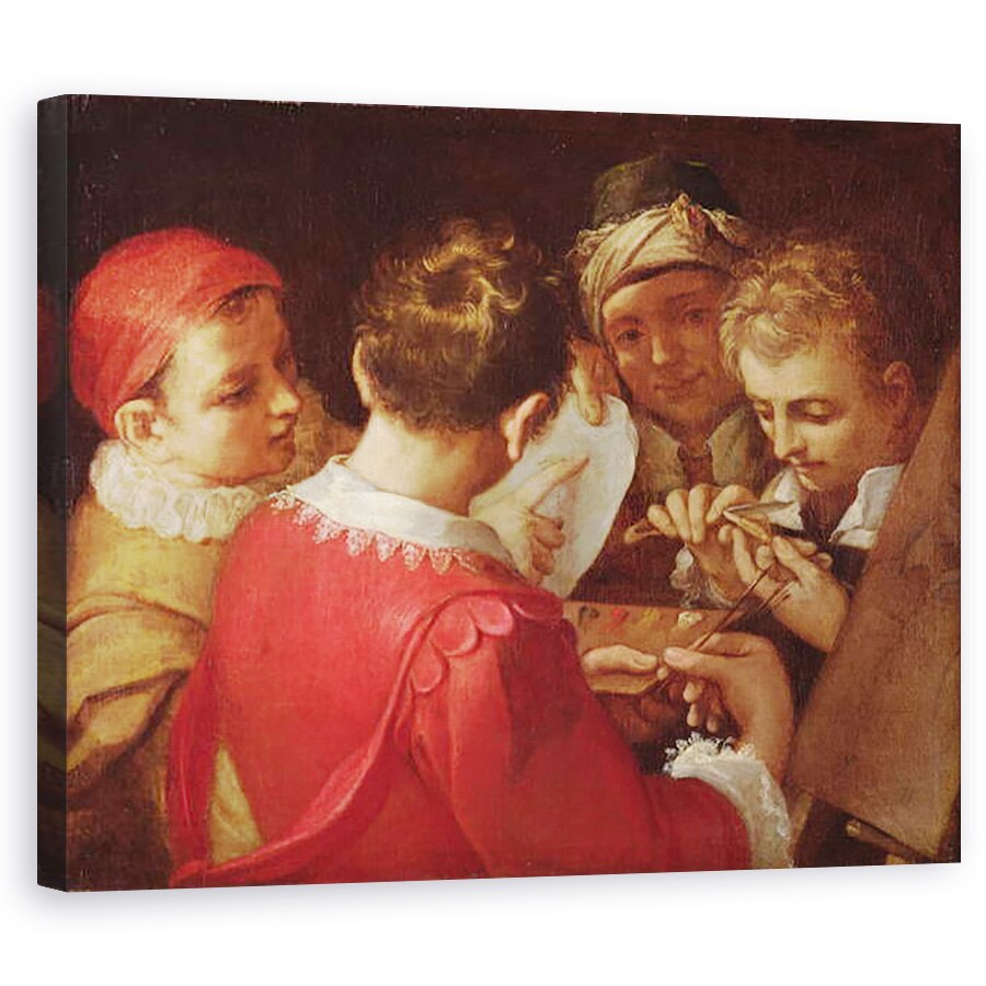 Tablou canvas - Annibale Carracci - Grup de artisti, 60 x 75 cm