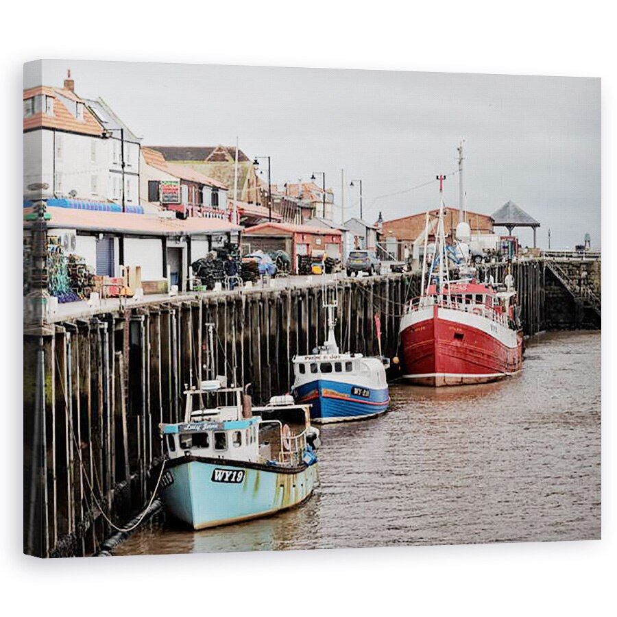 Tablou canvas - Ant Smith - Barci in portul Whitby, 2020, 60 x 75 cm
