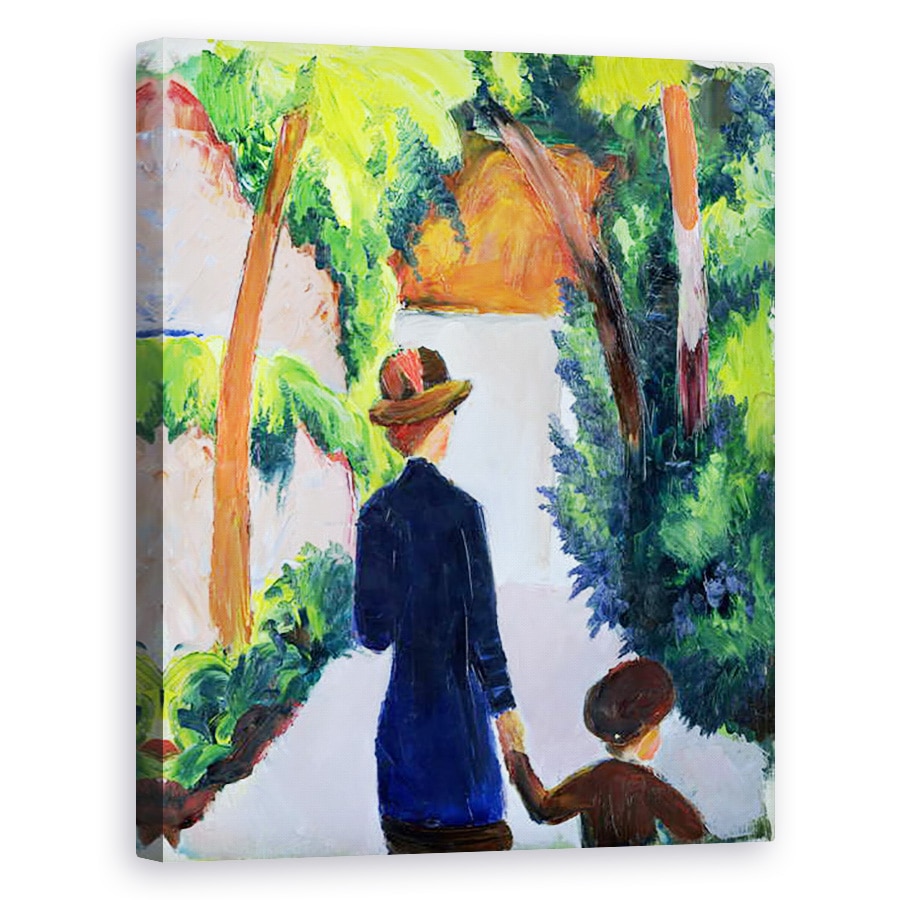 Tablou canvas - August Macke - Mama si Copilul in parc, 40 x 50 cm