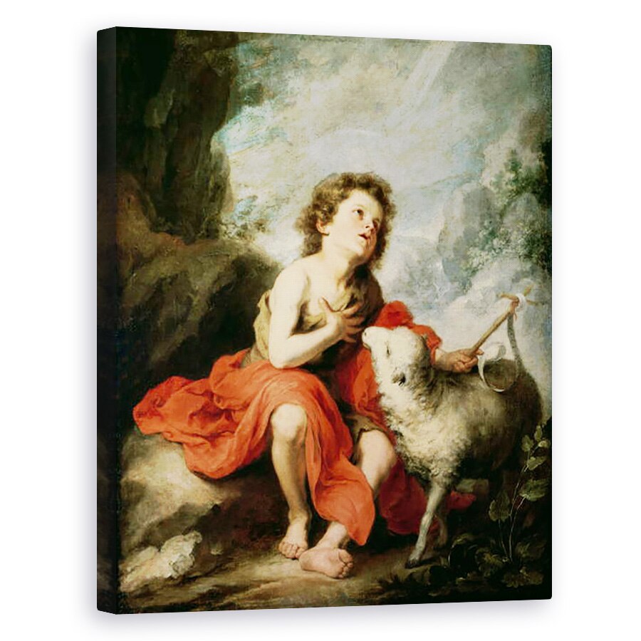 Tablou canvas - Bartolome Esteban Murillo - Sfantul Ioan Botezatorul ca un copil, 40 x 50 cm