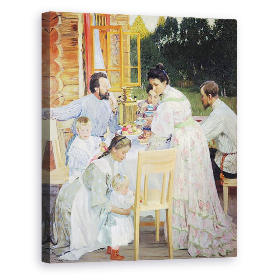 Tablou canvas - Boris Mikhailovich Kustodiev - Pe terasa, 40 x 50 cm