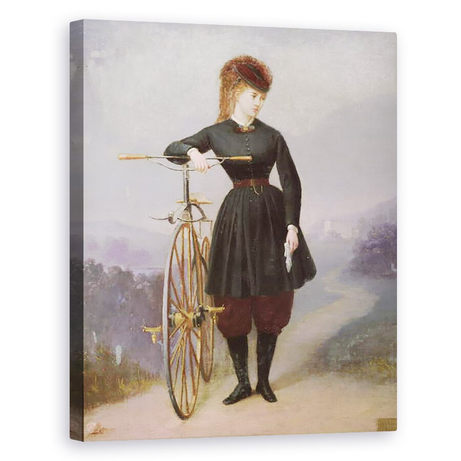 Tablou canvas - Betinet - Blanche dAntigny 1840-74 si Velocipedul ei, 60 x 75 cm