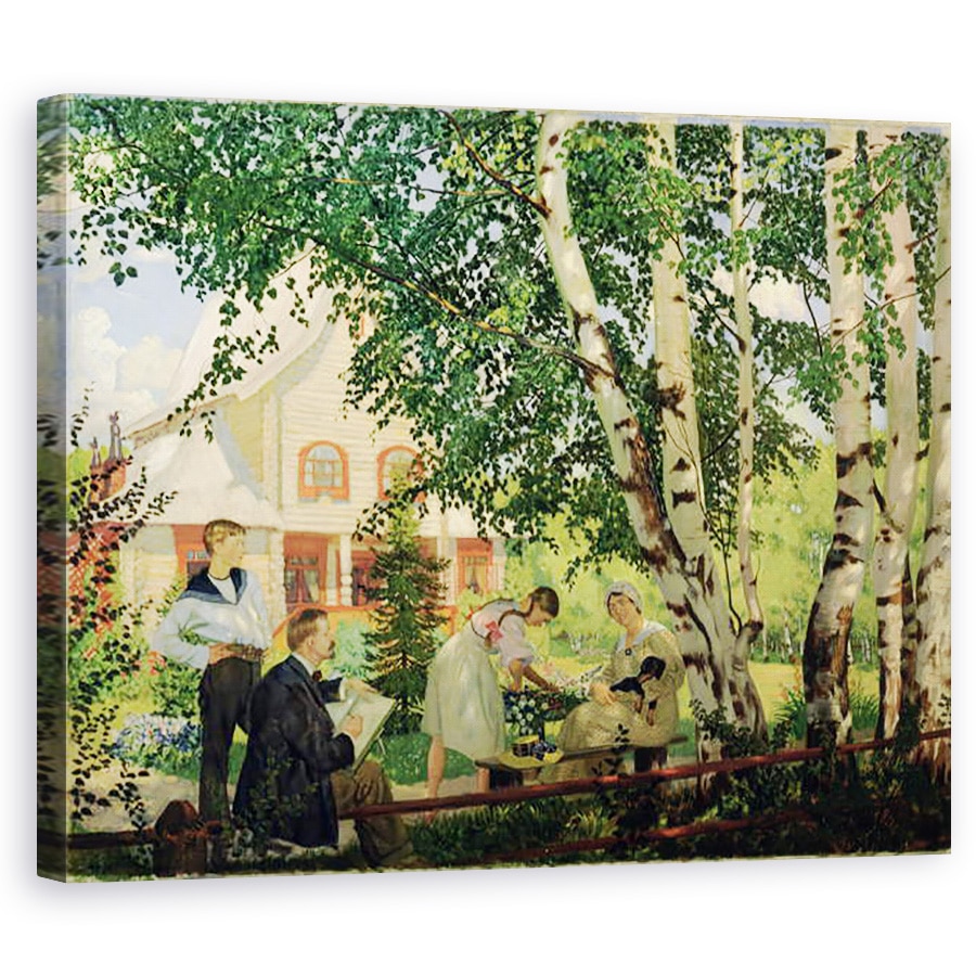 Tablou canvas - Boris Mikhailovich Kustodiev - Acasa, 60 x 75 cm