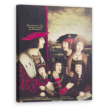 Tablou canvas - Bernhard Strigel - imparatul Maximilian I 1493-1519 cu sotia sa Maria de Burgundia, 60 x 75 cm Tablou canvas - Bernhard Strigel - imparatul Maximilian I 1493-1519 cu sotia sa Maria de Burgundia, 60 x 75 cm