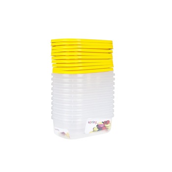 Set 10 cutii alimente, dreptunghiulare, 2,7 litri, Spring, galbene Set 10 cutii alimente, dreptunghiulare, 2,7 litri, Spring, galbene