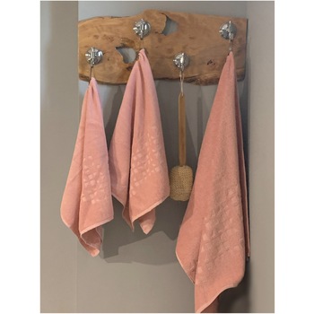 Set 3 prosoape baie Kale Aglika, 2 x 50x70 cm si 1 x 70x140 cm, 100% bumbac, roz Set 3 prosoape baie Kale Aglika, 2 x 50x70 cm si 1 x 70x140 cm, 100% bumbac, roz