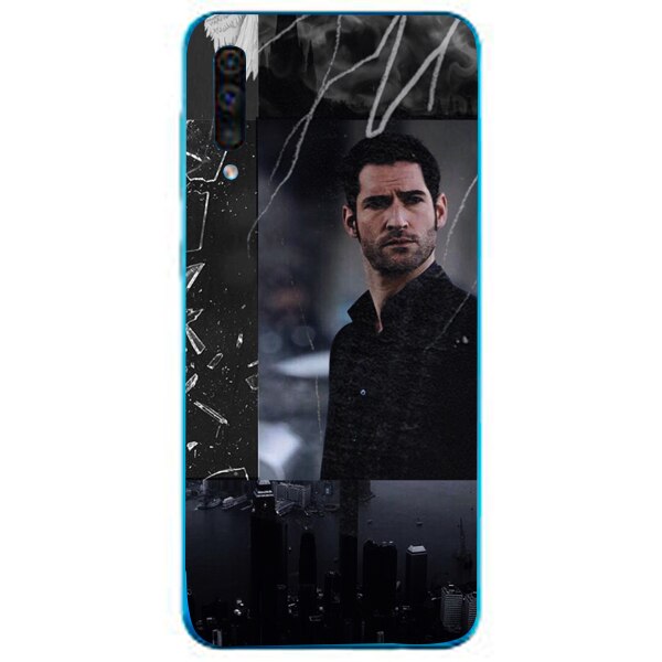 Husa din Silicon, Lucifer City Wings pentru Samsung Galaxy A70, Multicolor