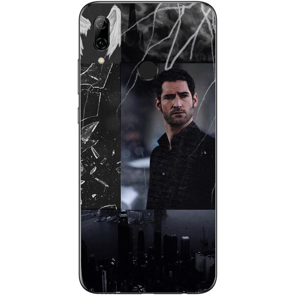 Husa din Silicon, Lucifer City Wings pentru Huawei P Smart (2019), Multicolor