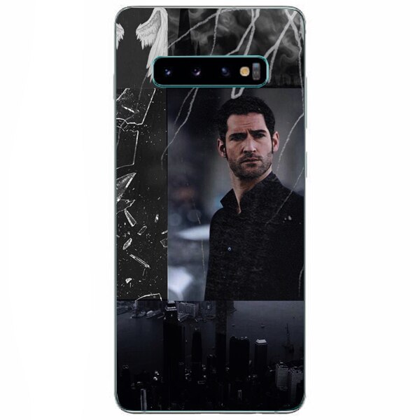 Husa din Silicon, Lucifer City Wings pentru Samsung Galaxy S10, Multicolor
