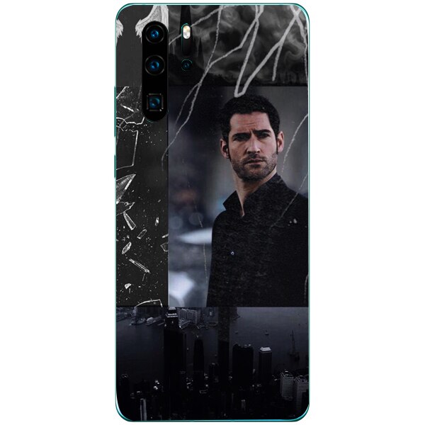 Husa din Silicon, Lucifer City Wings pentru Huawei P30 Pro, Multicolor