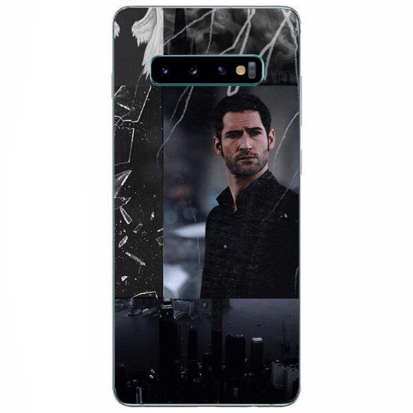 Husa din Silicon, Lucifer City Wings pentru Samsung Galaxy S10 Plus, Multicolor