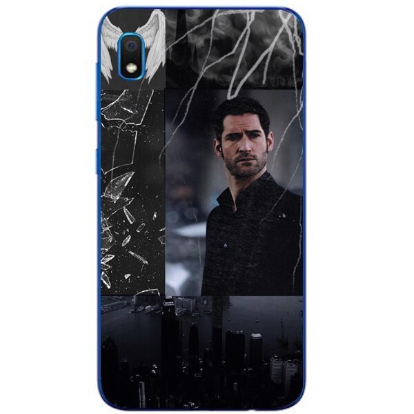 Husa din Silicon, Lucifer City Wings pentru Samsung Galaxy A10, Multicolor