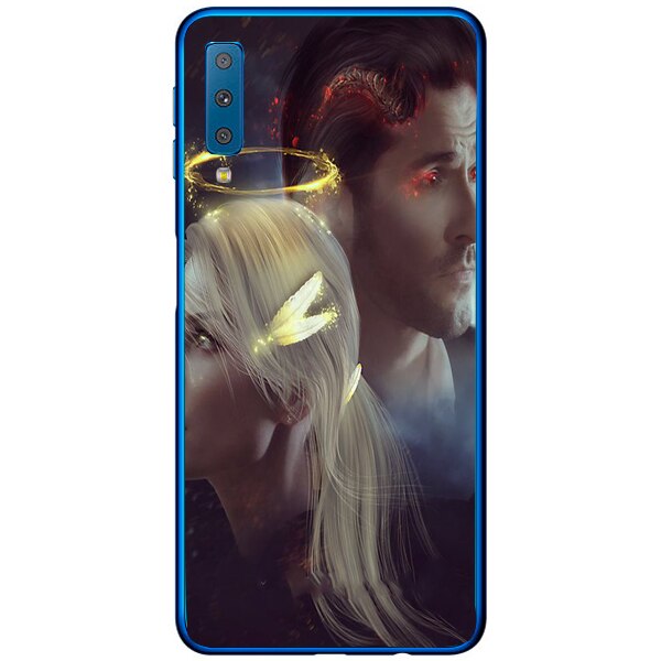 Husa din Silicon, Lucifer Chloe Decker And Lucifer pentru Samsung Galaxy A7 (2018), Multicolor