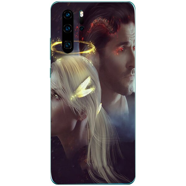 Husa din Silicon, Lucifer Chloe Decker And Lucifer pentru Huawei P30 Pro, Multicolor