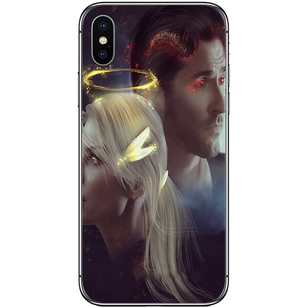 Husa din Silicon, Lucifer Chloe Decker And Lucifer pentru iPhone XS Max, Multicolor