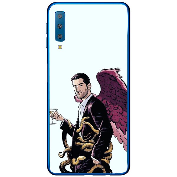 Husa din Silicon, Lucifer Cartoon pentru Samsung Galaxy A7 (2018), Multicolor