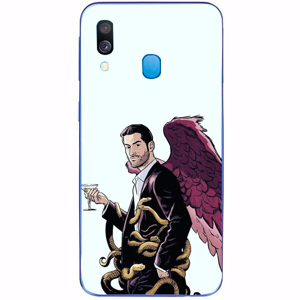 Husa din Silicon, Lucifer Cartoon pentru Samsung Galaxy A40, Multicolor